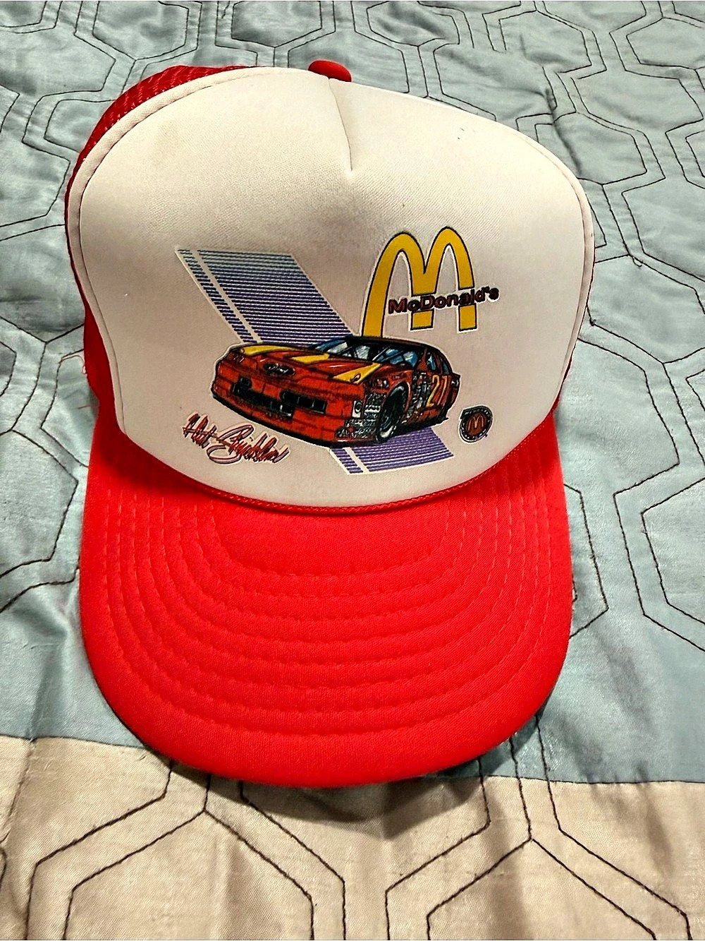 Hut Stricklin #27 McDonalds Racing Baseball Hat Cap, NASCAR 90s Thunderbird VTG